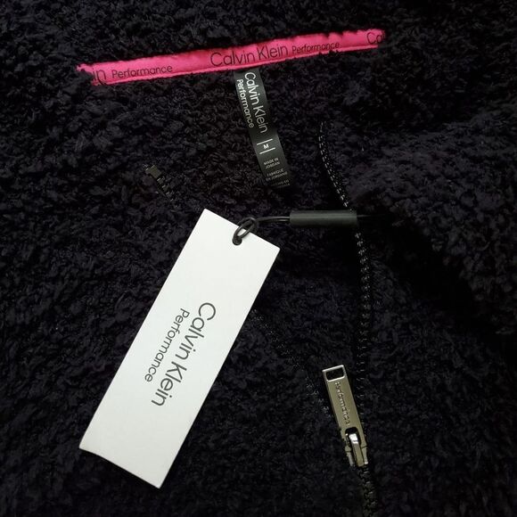 Calvin Klein Performance Fuzzy Zip-Front Hoodie Sz Med - Picture 12 of 13
